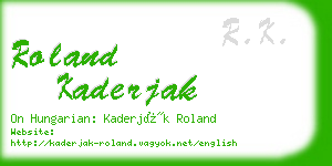 roland kaderjak business card